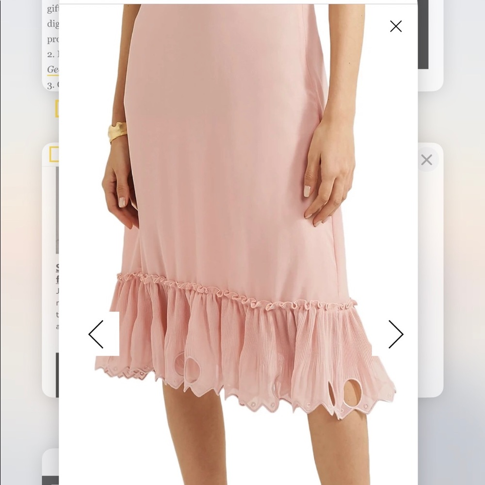 See by Chloe fluted georgette skirt size 8 BRAND-NEW-w-TAGS